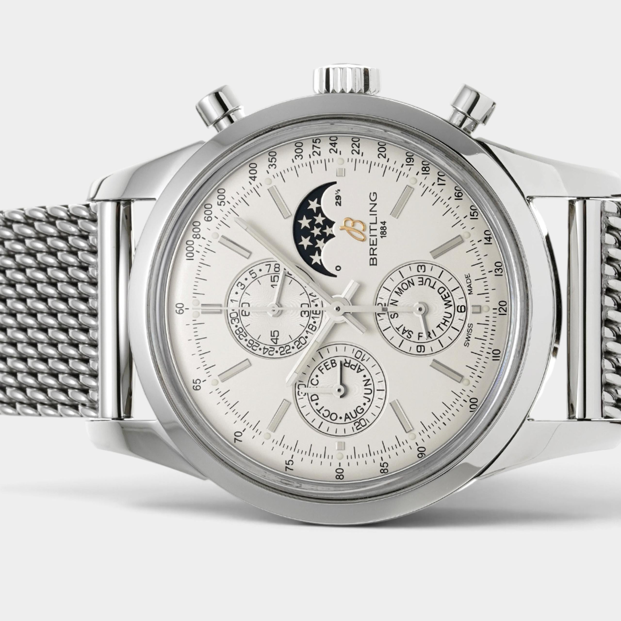 Breitling Transocean Chronograph 1461 A1931012/G750 | Silver Dial Used (Very good) Men's watch/Unisex Buy in Switzerland