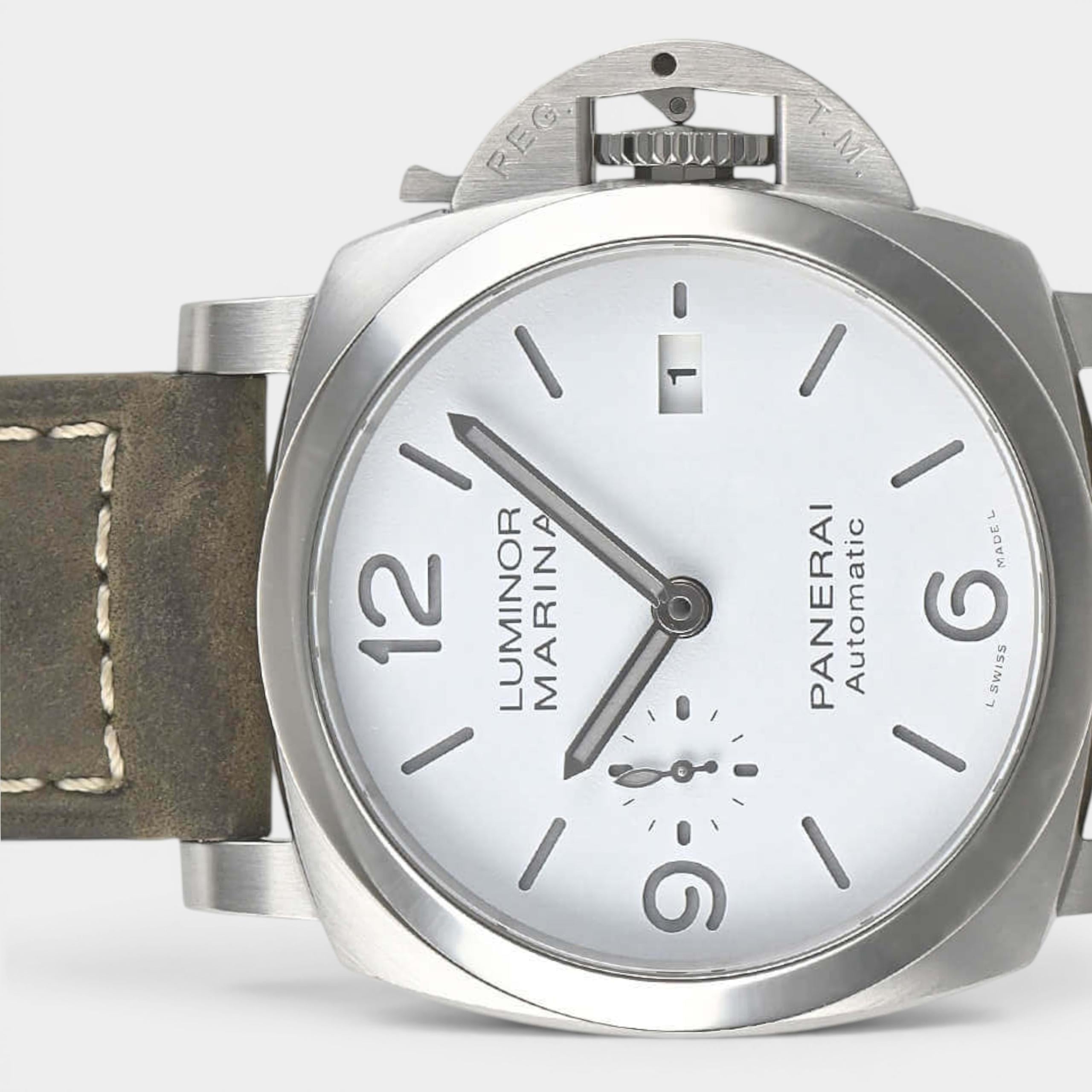 Panerai Luminor Marina Steel / White / 44 mm / Box&Papers / PAM01314