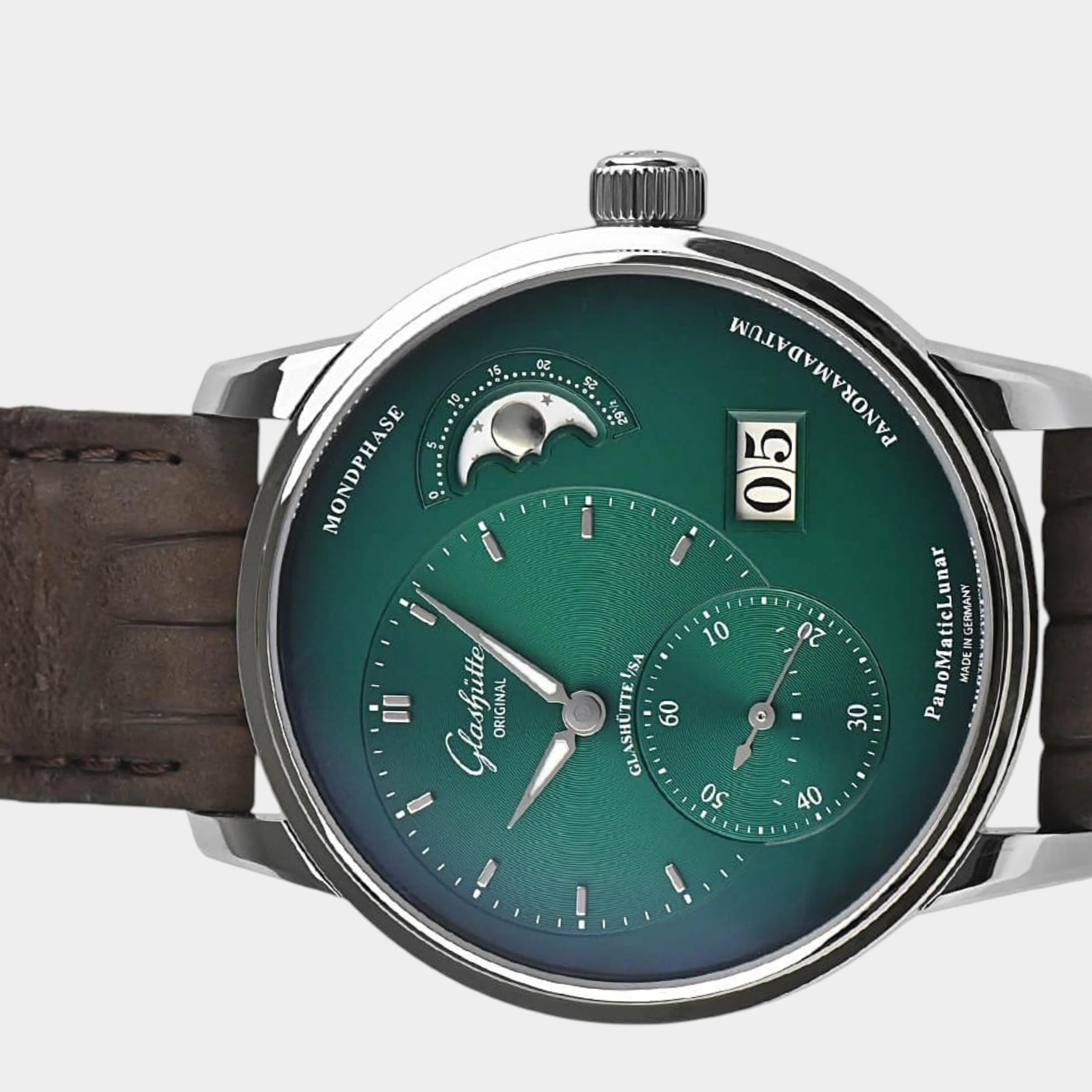 Glashütte Original PanoMaticLunar 1-90-02-13-32-62 | Green Dial Like new & unworn Men's watch/Unisex Buy in Switzerland