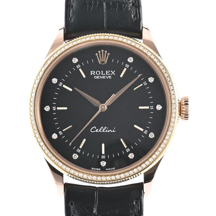 Rolex Cellini Time 50605RBR | Black Dial Used (Good) Men's watch/Unisex Buy in Switzerland
