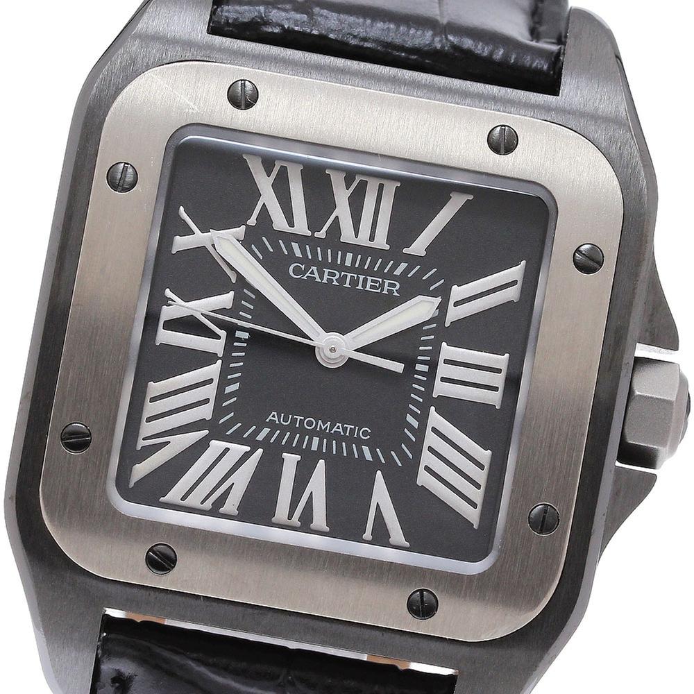 Cartier Santos 100 W2020010 | Black Dial Used (Good) Men's watch/Unisex Buy in Switzerland