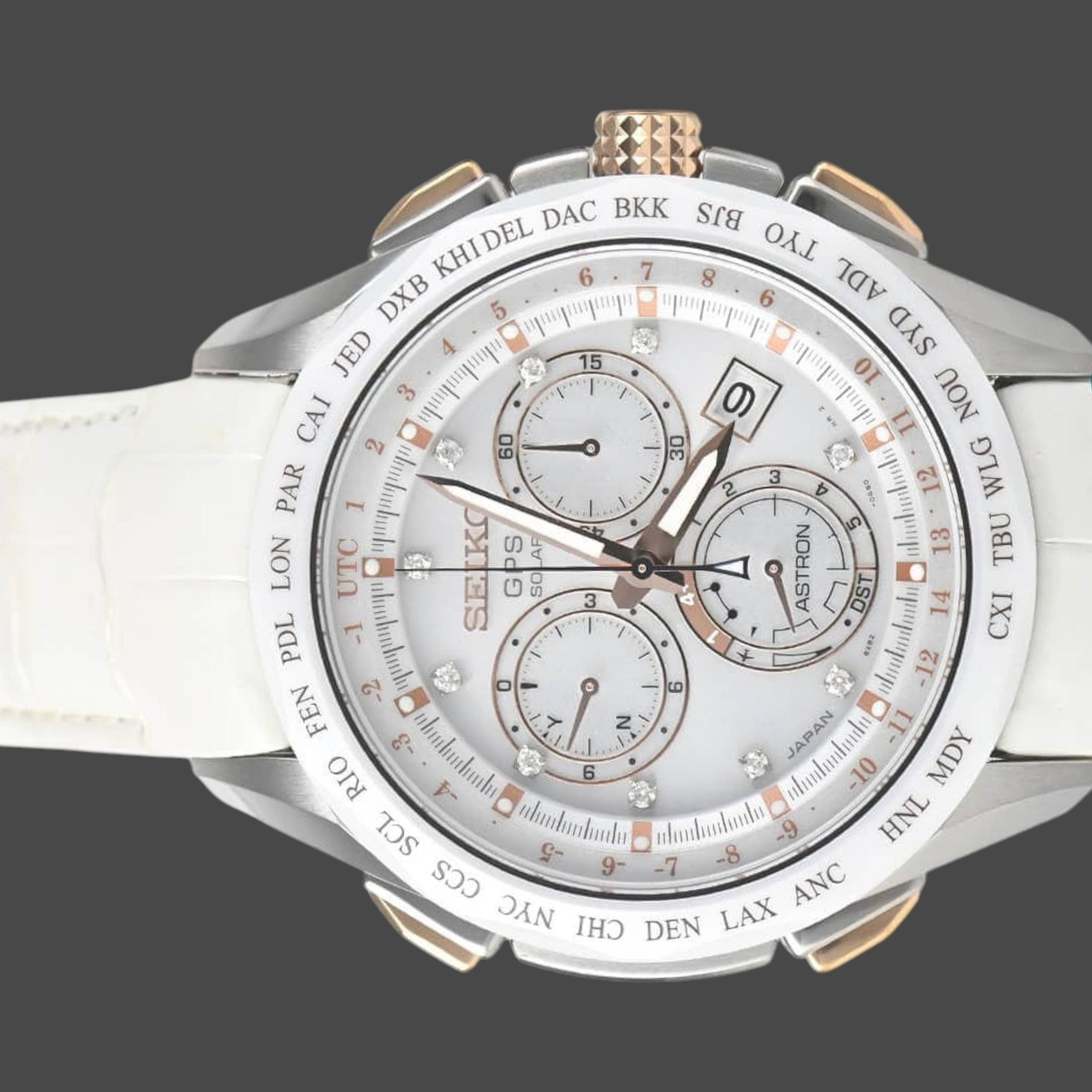 Seiko Astron GPS Solar SBXB021 | White Dial Used (Very good) Men's watch/Unisex Buy in Switzerland