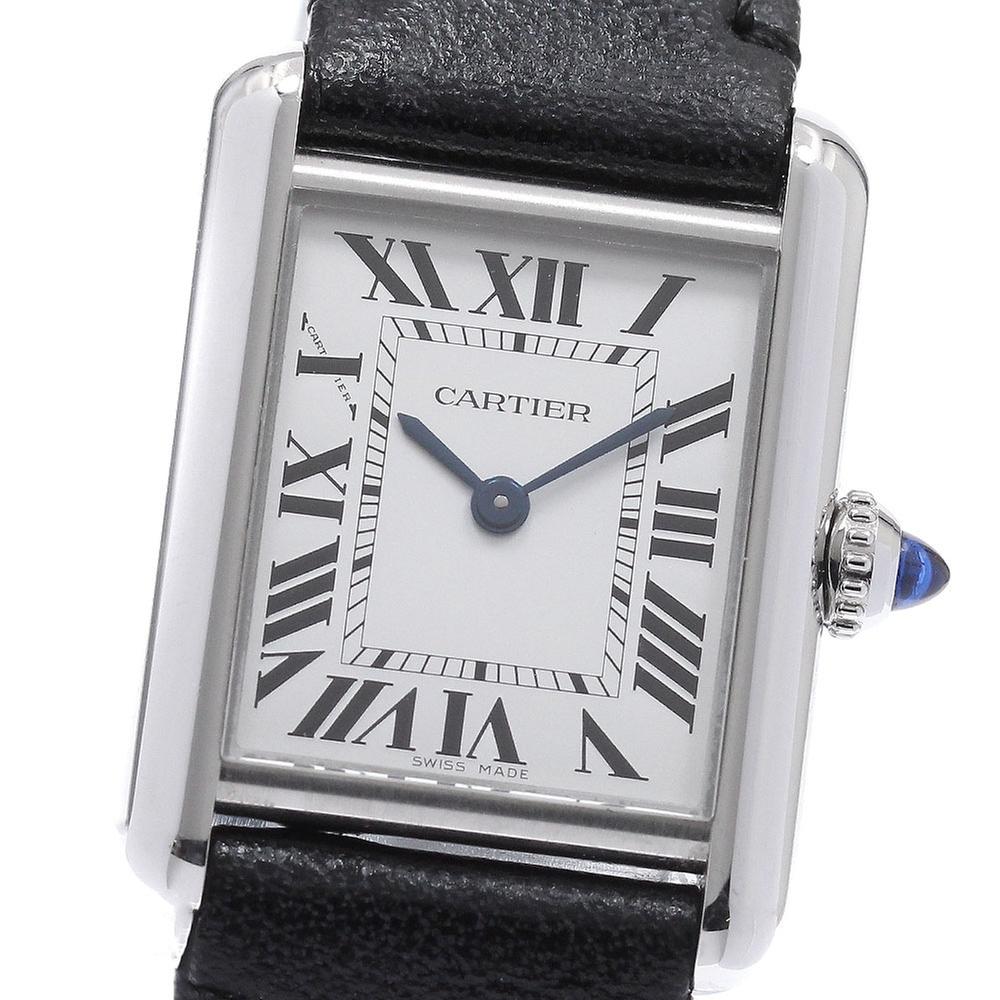 Cartier Tank WSTA0060 | Silver Dial Used (Good) Women's watch Buy in Switzerland