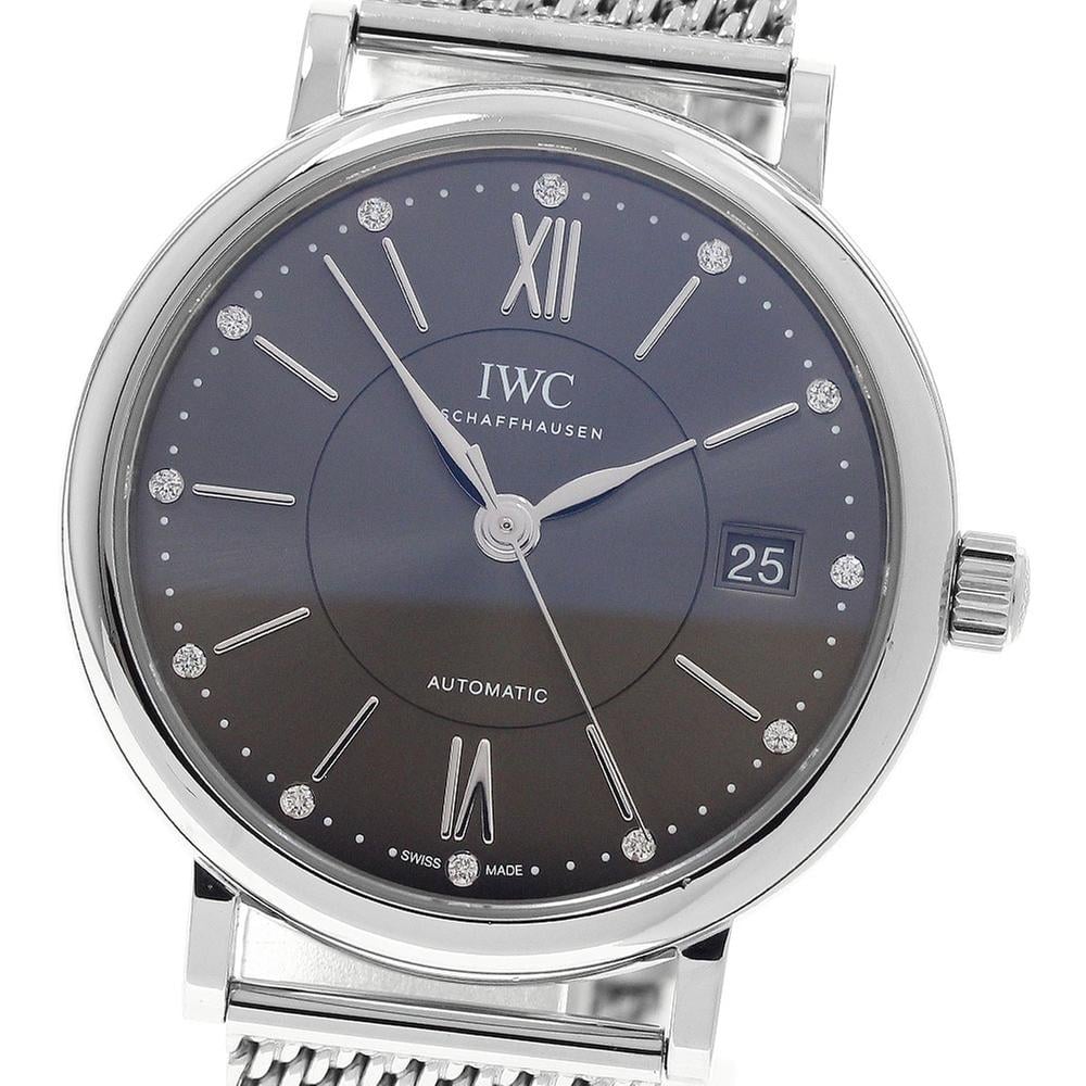 IWC SCHAFFHAUSEN IWC IWC SCHAFFHAUSEN IW458110 ポートフィノ オートマティック 37 12Pダイヤ 自動巻き ボーイズ_972510