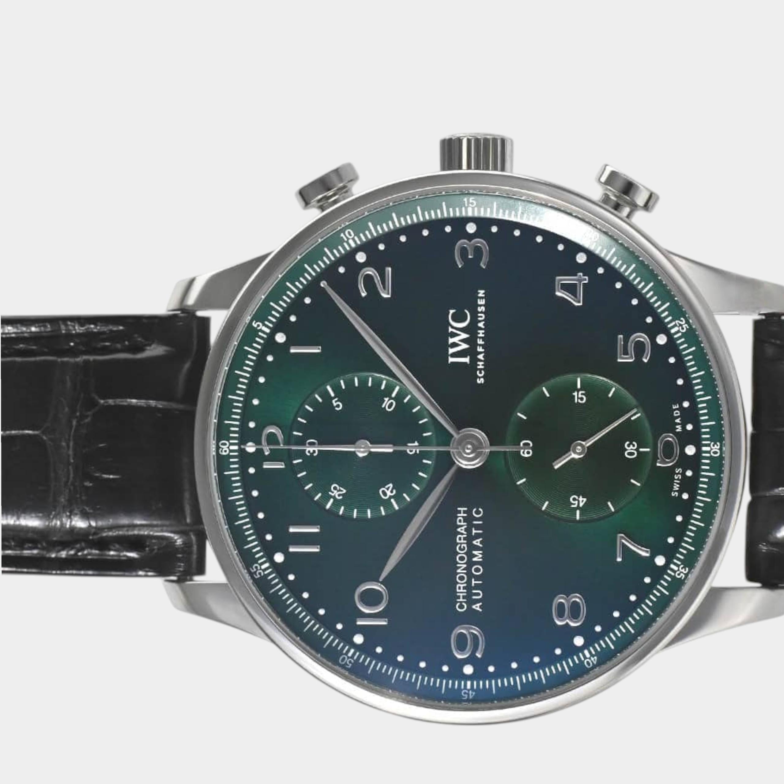 IWC Portuguese IW371615 | Green Dial Used (Very good) Men's watch/Unisex Buy in Switzerland