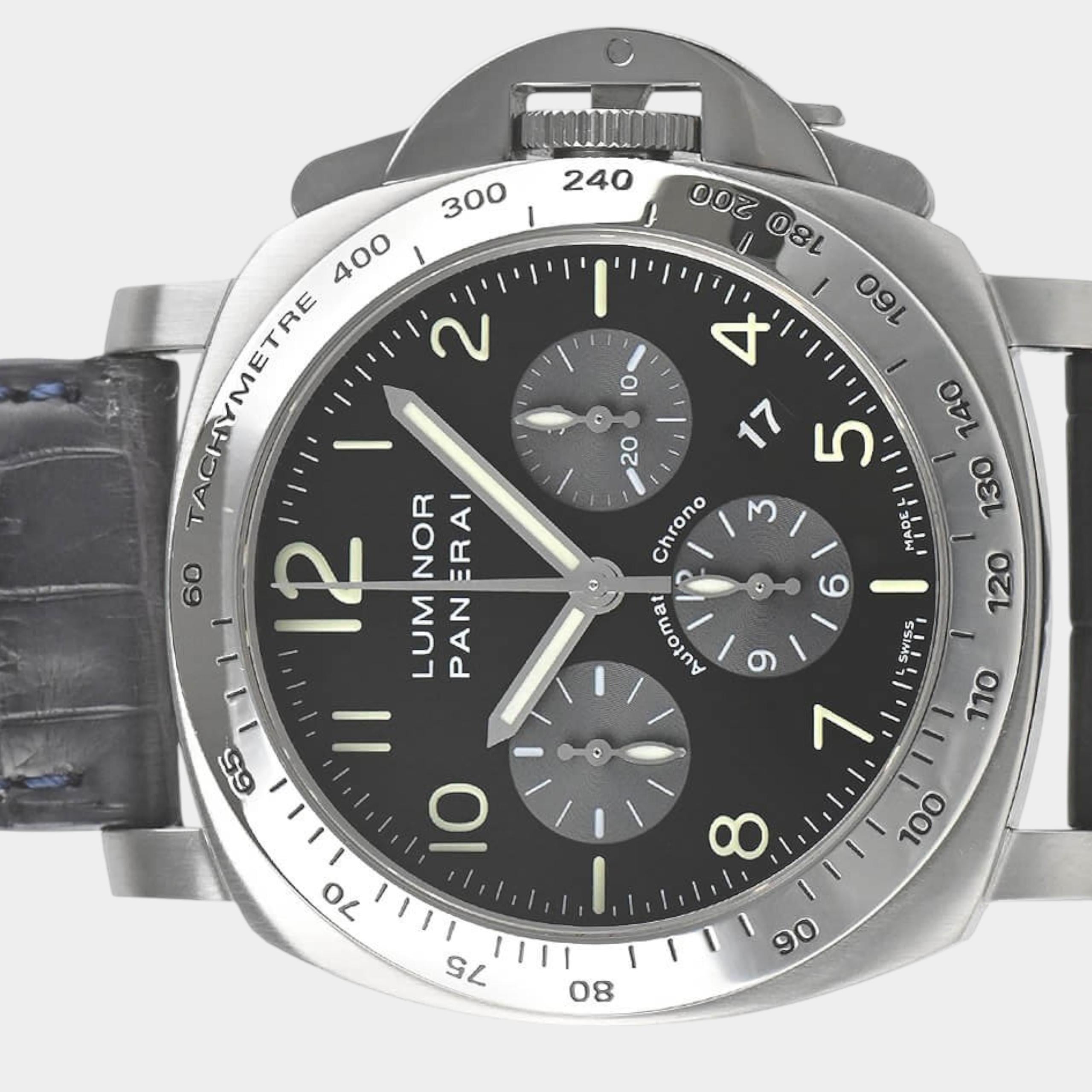 Panerai Luminor Chrono PAM 00162 | Black Dial Used (Very good) Men's watch/Unisex Buy in Switzerland