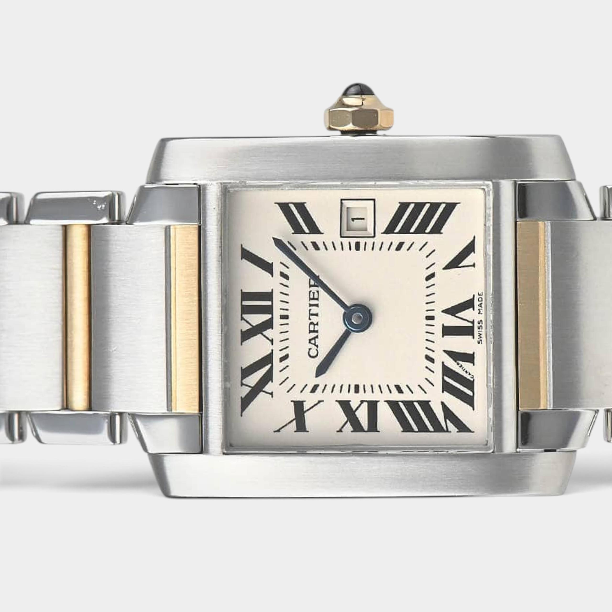 Cartier Tank Française W51012Q4 | Silver Dial Used (Very good) Men's watch/Unisex Buy in Switzerland