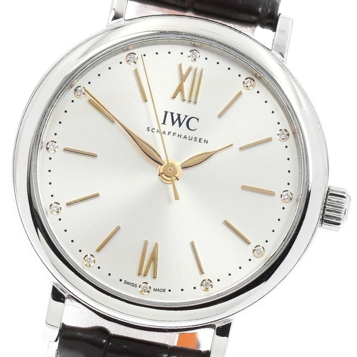 IWC SCHAFFHAUSEN IWC IWC SCHAFFHAUSEN IW357403 ポートフィノ オートマティック 34 12Pダイヤ 自動巻き レディース_955763