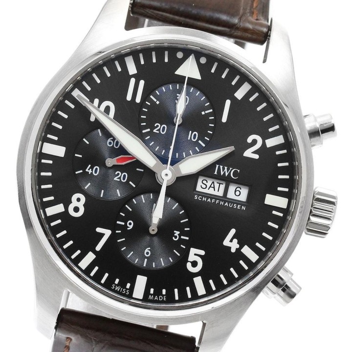 IWC SCHAFFHAUSEN IWC IWC SCHAFFHAUSEN IW377714 パイロットウォッチ プティ プランス デイデイト クロノグラフ 自動巻き メンズ_968996