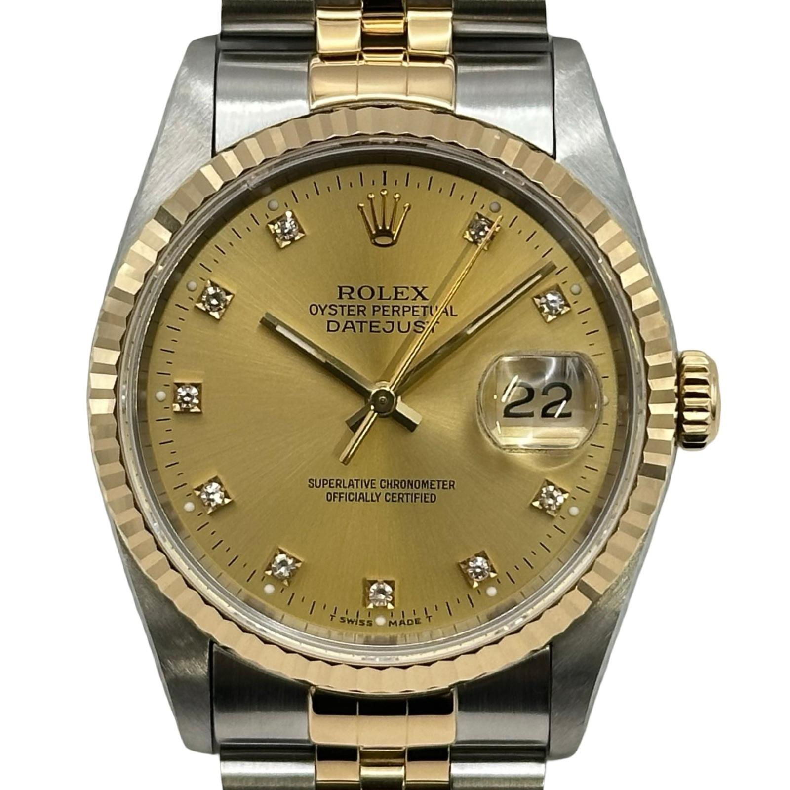 Rolex Datejust 16233G | Gold Dial Used (Very good) Men's watch/Unisex Buy in Switzerland