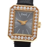 Piaget ピアジェ PIAGET P10691 ミニプロトコール K18PG ダイヤベゼル クォーツ レディース_937995