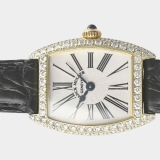 Franck Muller Cintrée Curvex / Diamonds / Yellow gold / 30.0 x 22.0 mm / 2251QZD