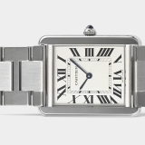 Cartier Tank Solo Quartz / Steel / Silver / 34.8 ×27.4 mm / Papers / W5200014