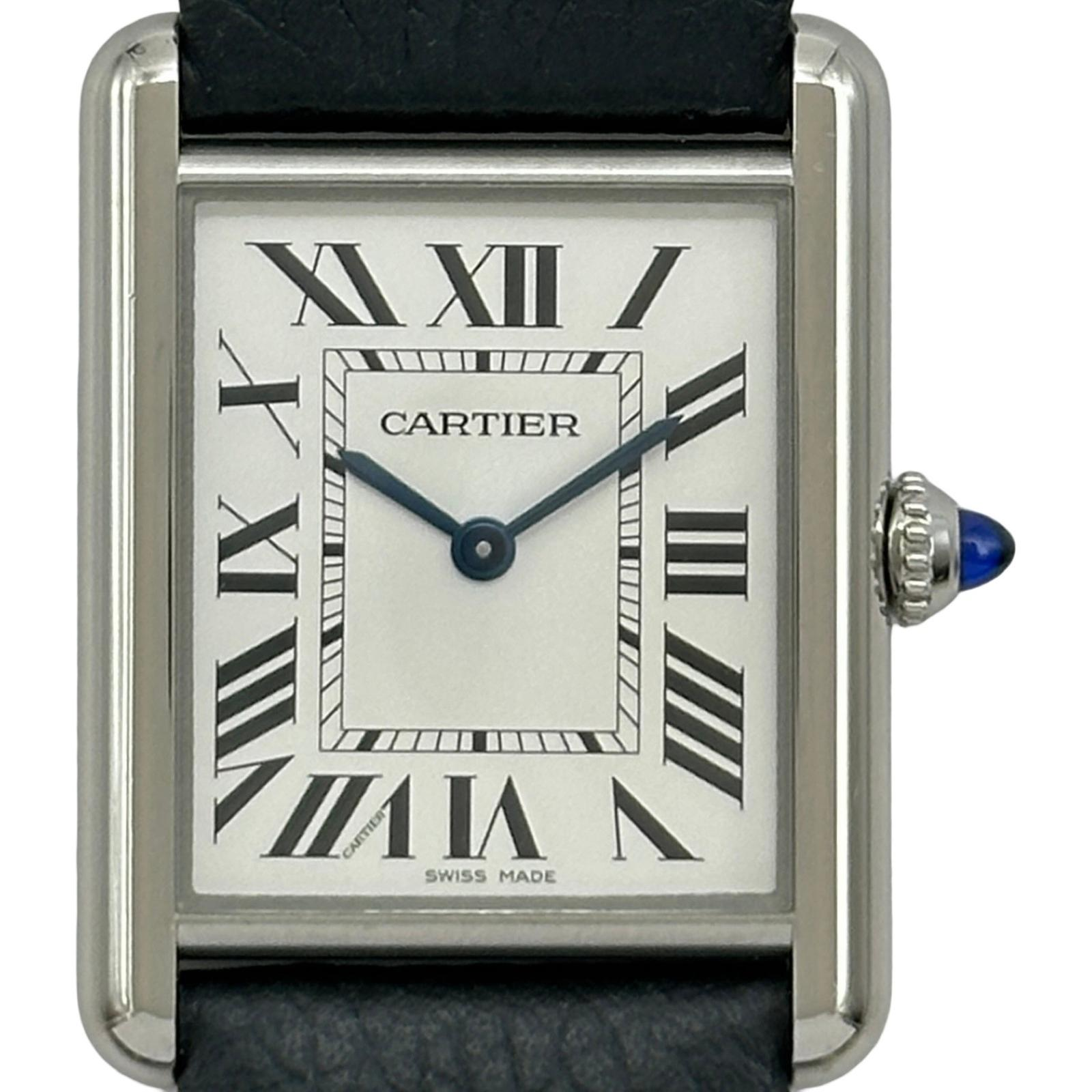 Cartier Tank WSTA0041 | Silver Dial Used (Good) Women's watch Buy in Switzerland