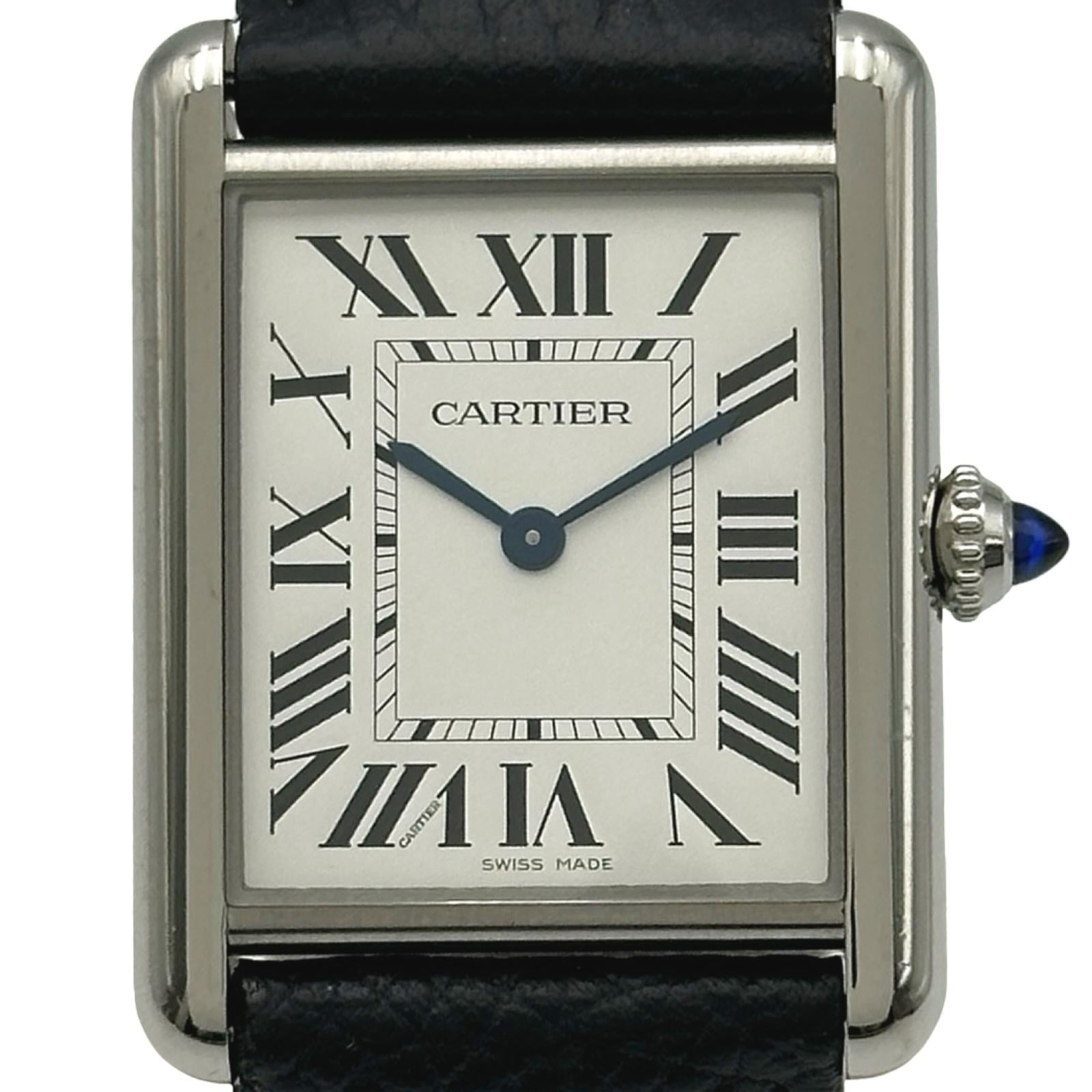 Cartier Tank WSTA0059 | Silver Dial Used (Very good) Women's watch Buy in Switzerland