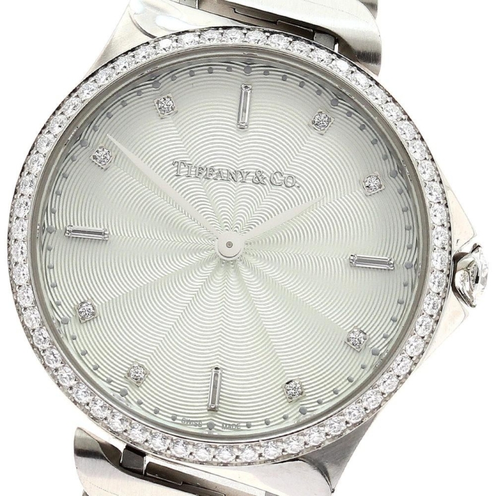 TIFFANY&Co. ティファニー TIFFANY&Co. 60874859 メトロ2 ハンド 8Pダイヤ クォーツ レディース_897282
