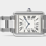 Cartier Tank Solo Quartz / Steel / Silver / 30.5 x 24 mm / Papers / W5200013