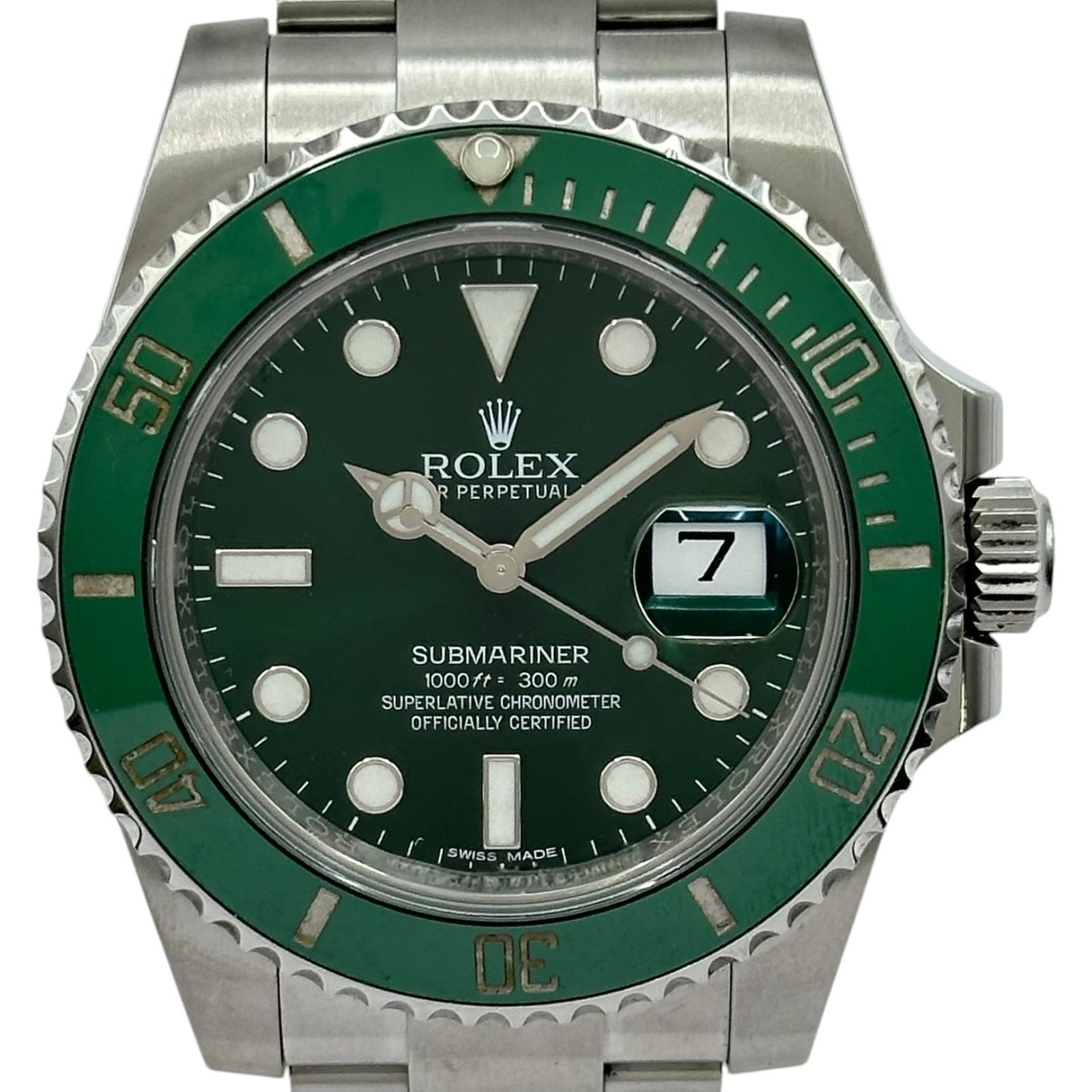 Rolex Submariner Date 116610LV | Green Dial Used (Very good) Men's watch/Unisex Buy in Switzerland