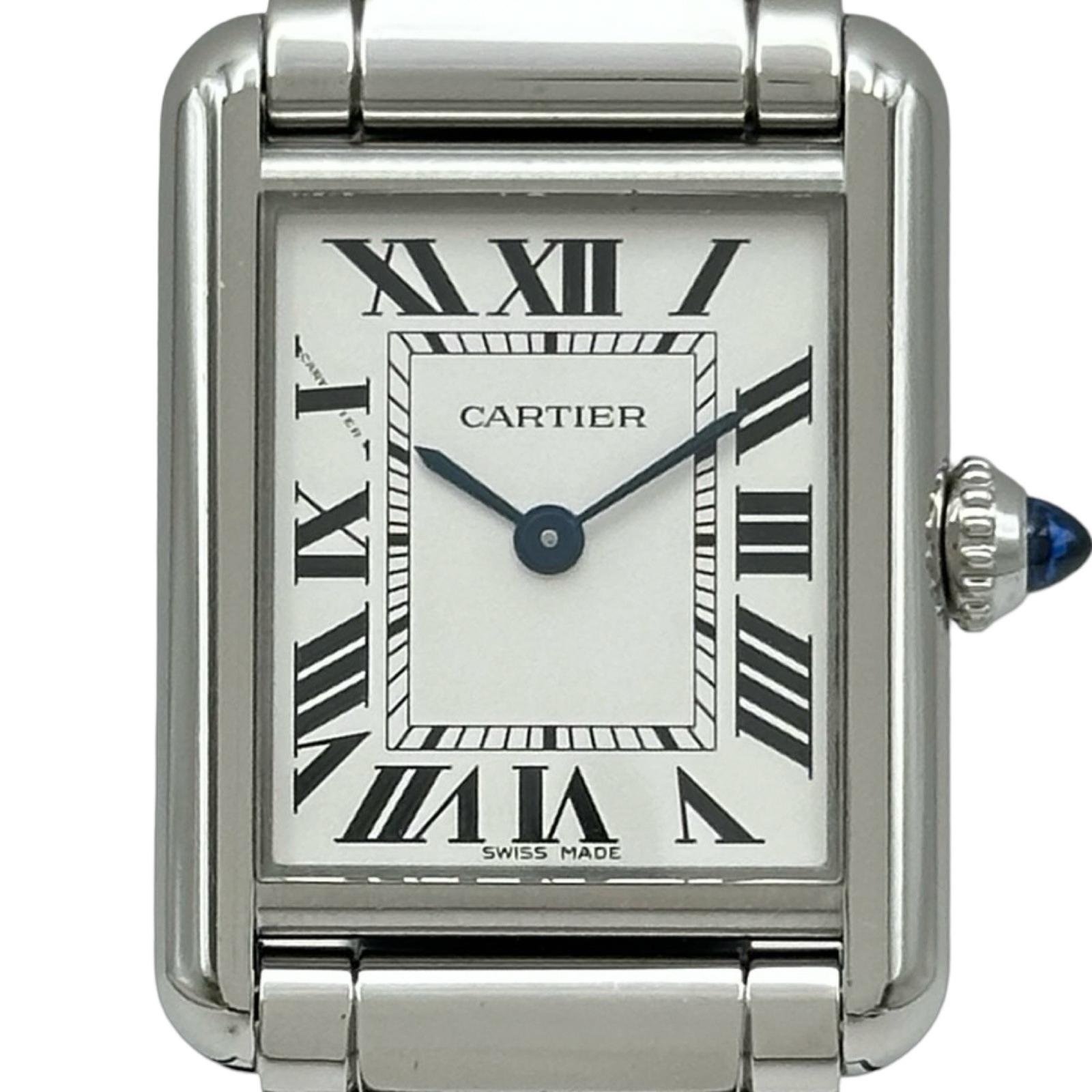 Cartier Tank WSTA0051 | Silver Dial Used (Good) Women's watch Buy in Switzerland