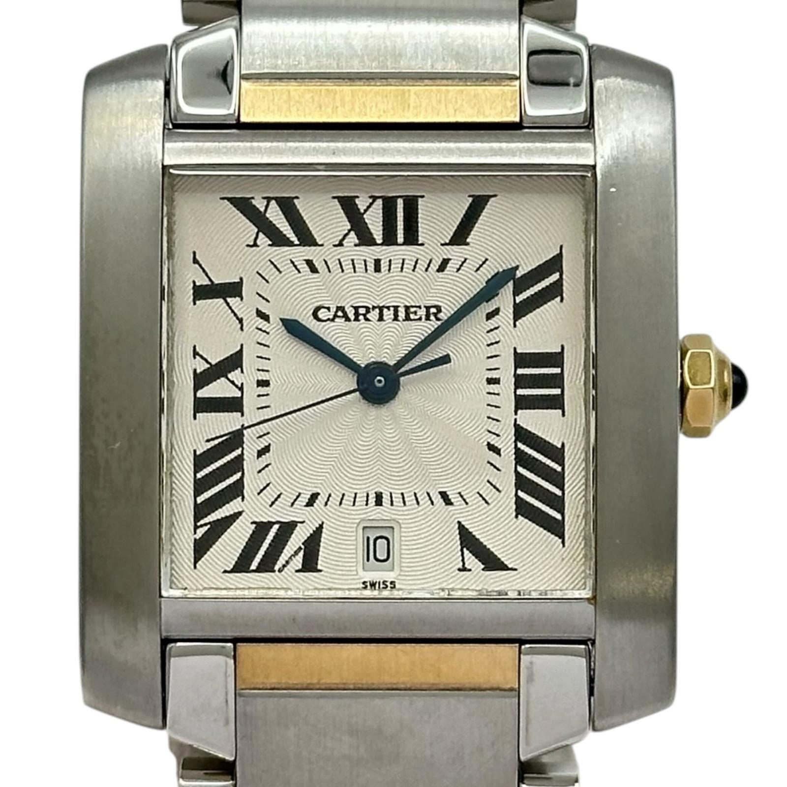 Cartier Tank Française W51005Q4 | Silver Dial Used (Very good) Men's watch/Unisex Buy in Switzerland