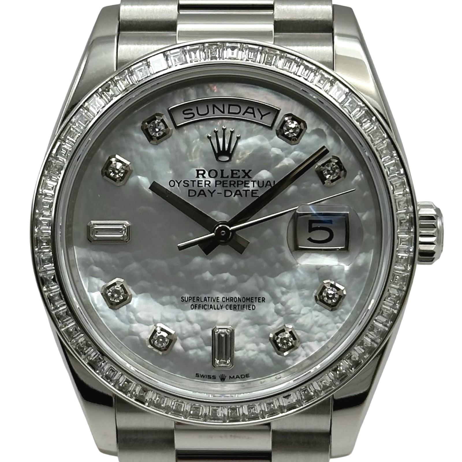 Rolex Day-Date 128396TBR | White Dial Used (Good) Men's watch/Unisex Buy in Switzerland