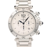 Cartier Pasha de Cartier Chronograph 1.6"" Silver WSPA0018