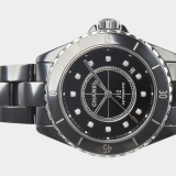 Chanel J12 Diamonds / Date / Ceramic / 38mm / Box&Papers / H5702