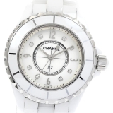Chanel シャネル CHANEL H2422 J12 33ｍｍ 白セラミック 8Pダイヤ クォーツ レディース_882759