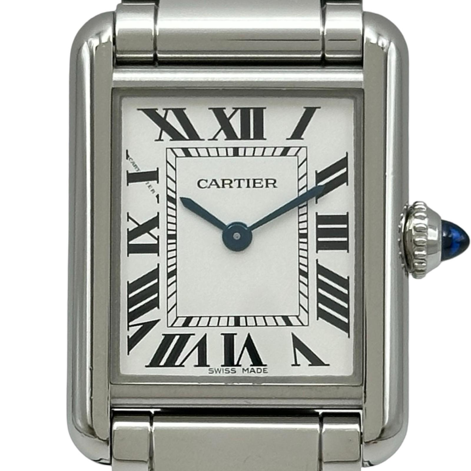 Cartier Tank WSTA0051 | Silver Dial Used (Good) Women's watch Buy in Switzerland