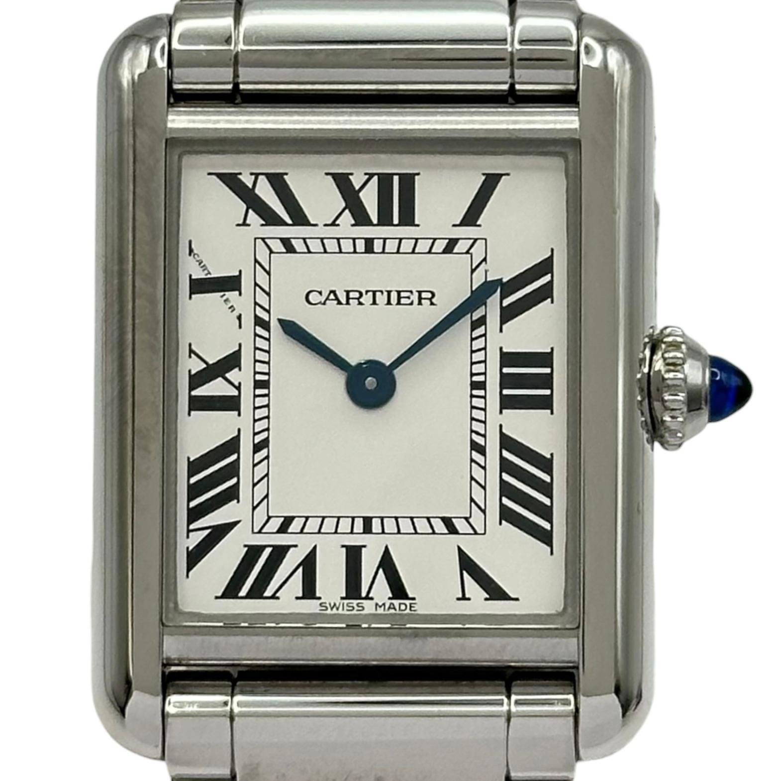 Cartier Tank WSTA0051 | Silver Dial Used (Good) Women's watch Buy in Switzerland