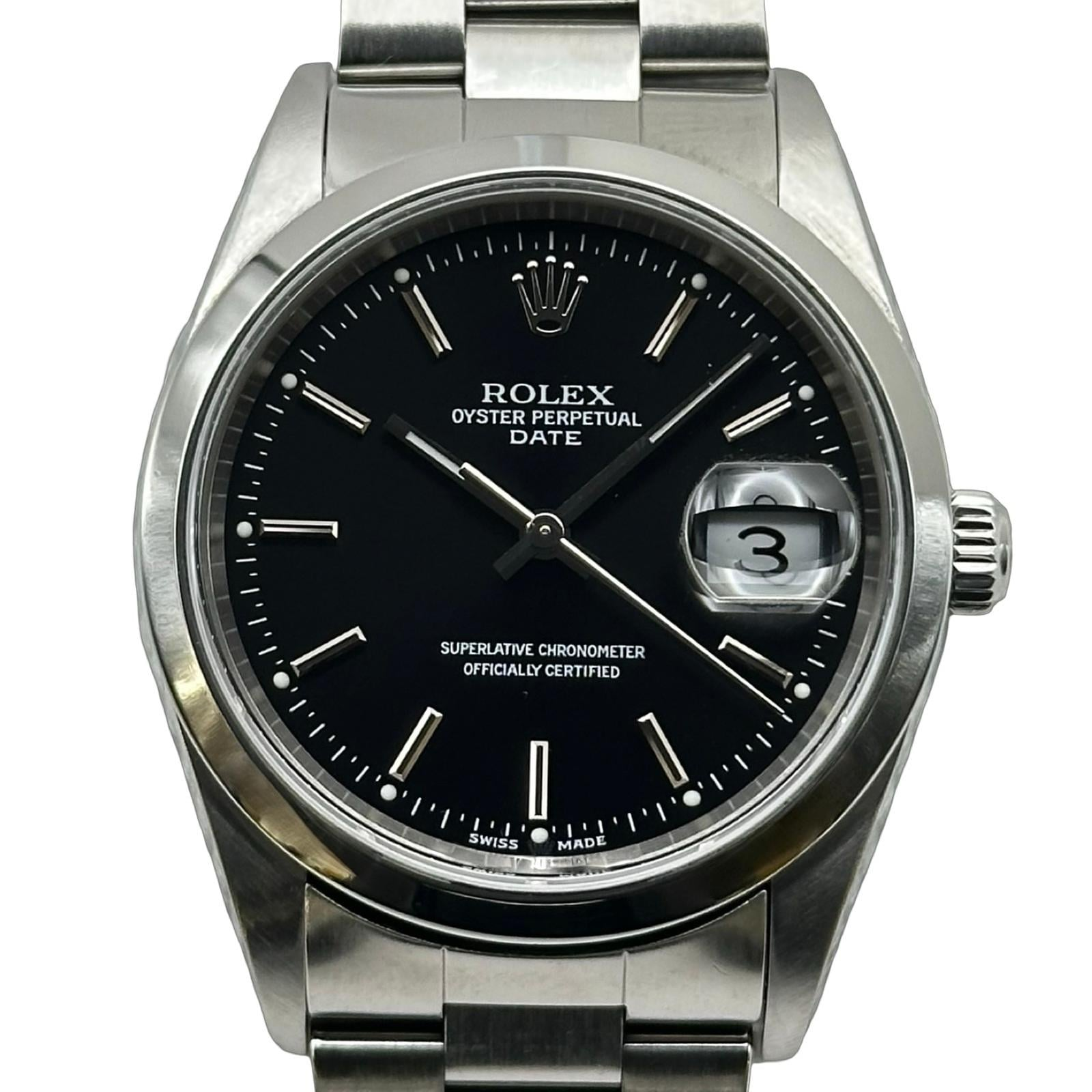 Rolex Oyster Perpetual 15200 | Black Dial Used (Very good) Men's watch/Unisex Buy in Switzerland