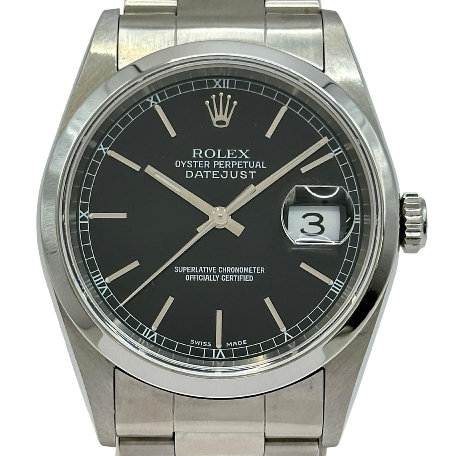 Rolex Datejust 16200 | Black Dial Used (Very good) Men's watch/Unisex Buy in Switzerland