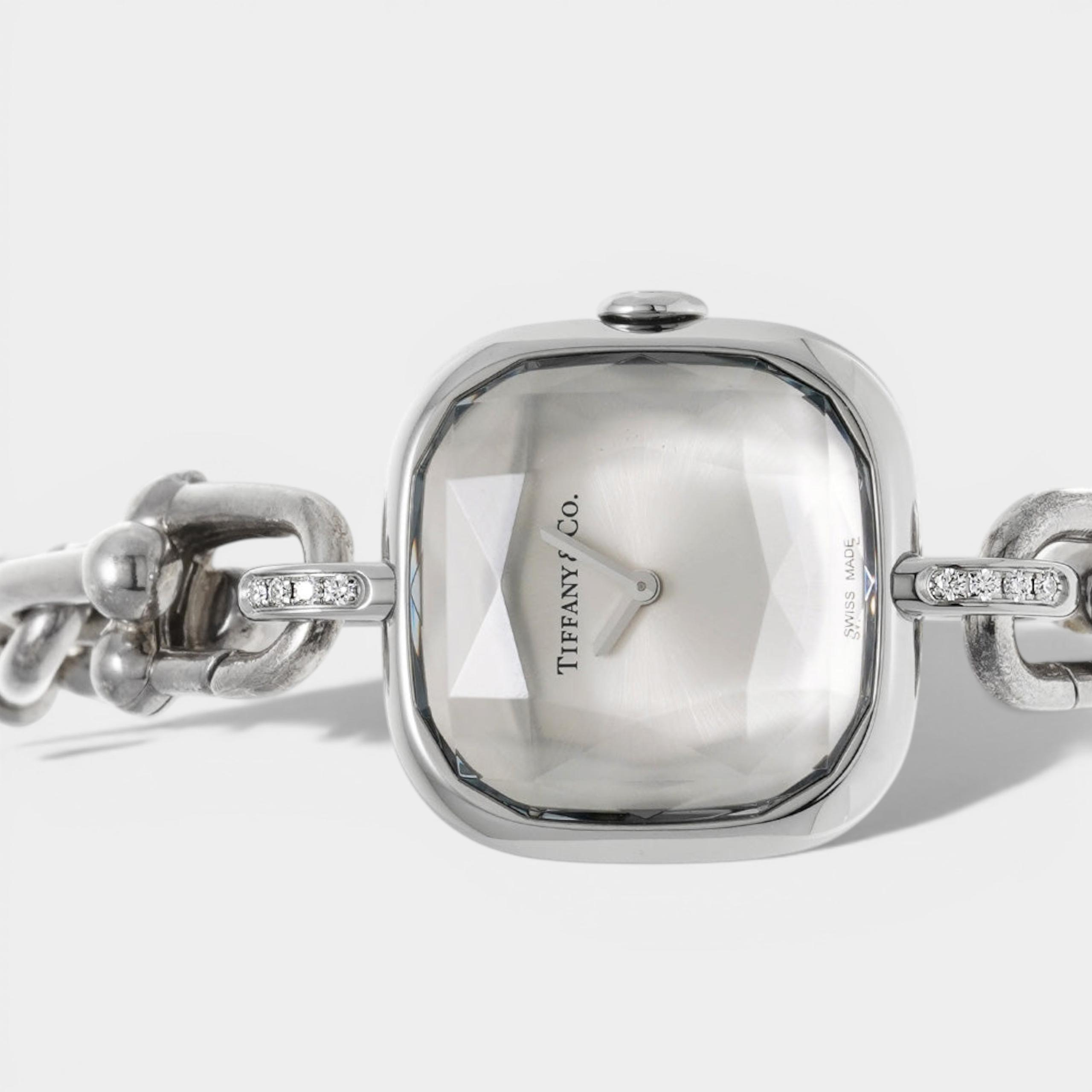 Tiffany & Co. Hardware ladies Diamond / Steel / Silver / 24.5 mm / Box&Papers / 73297753