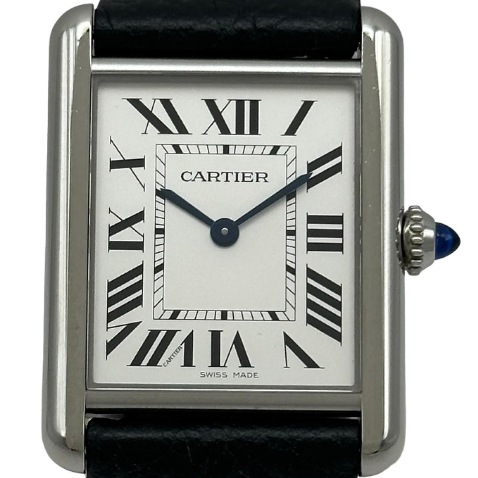 Cartier Tank WSTA0041 | Silver Dial Used (Good) Women's watch Buy in Switzerland