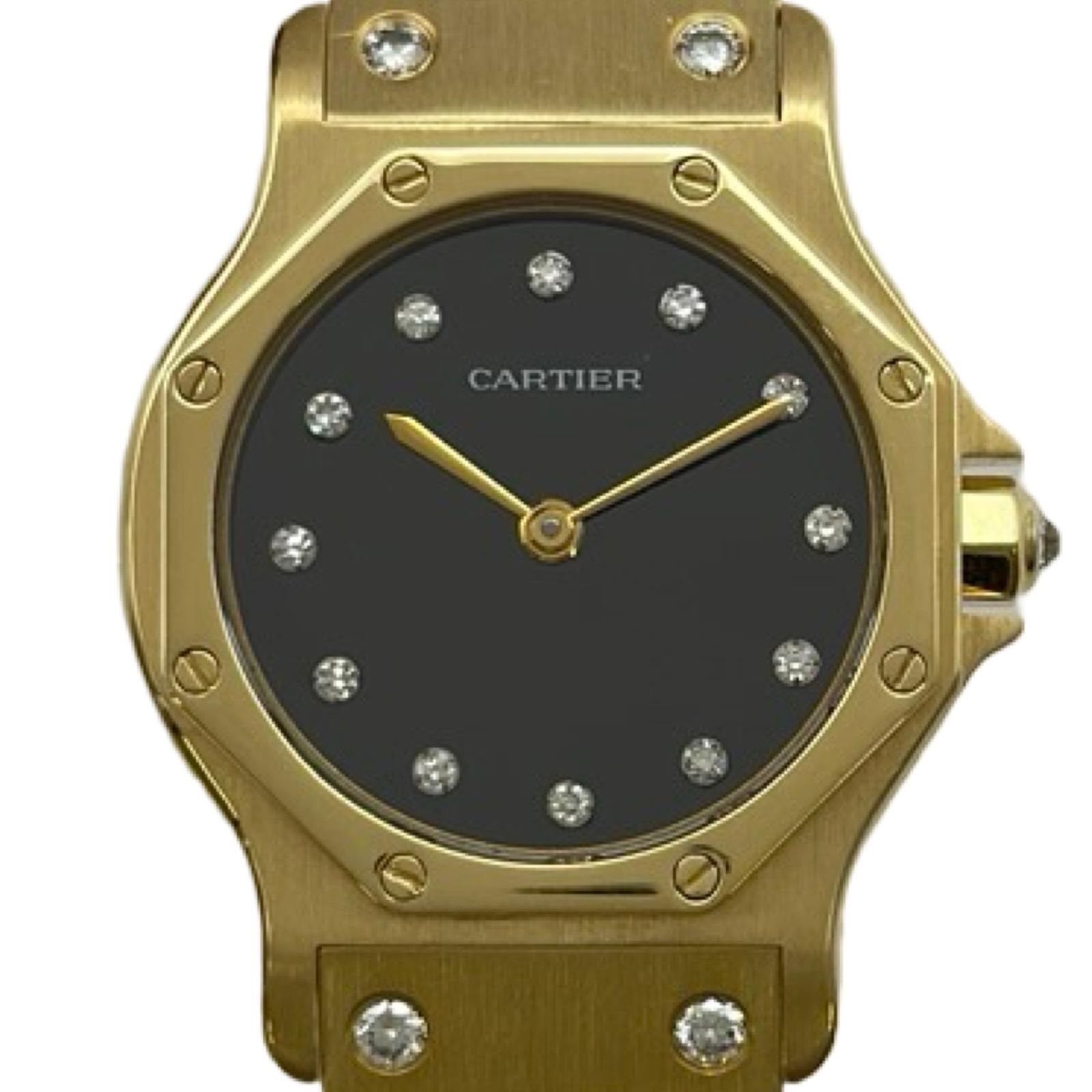 Cartier Santos 2965 | Black Dial Used (Good) Men's watch/Unisex Buy in Switzerland
