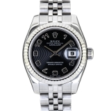 Rolex Lady-Datejust year 2005 / Black Concentr Dial / Papers