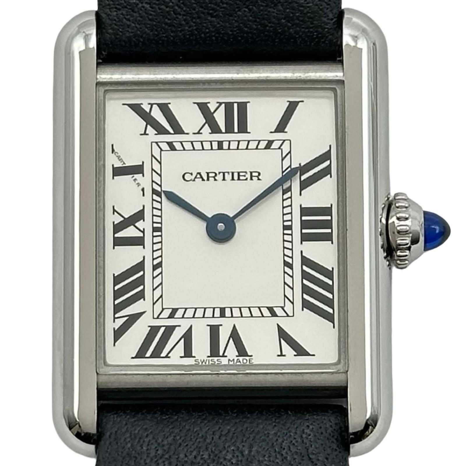 Cartier Tank WSTA0042 | Silver Dial Used (Good) Women's watch Buy in Switzerland