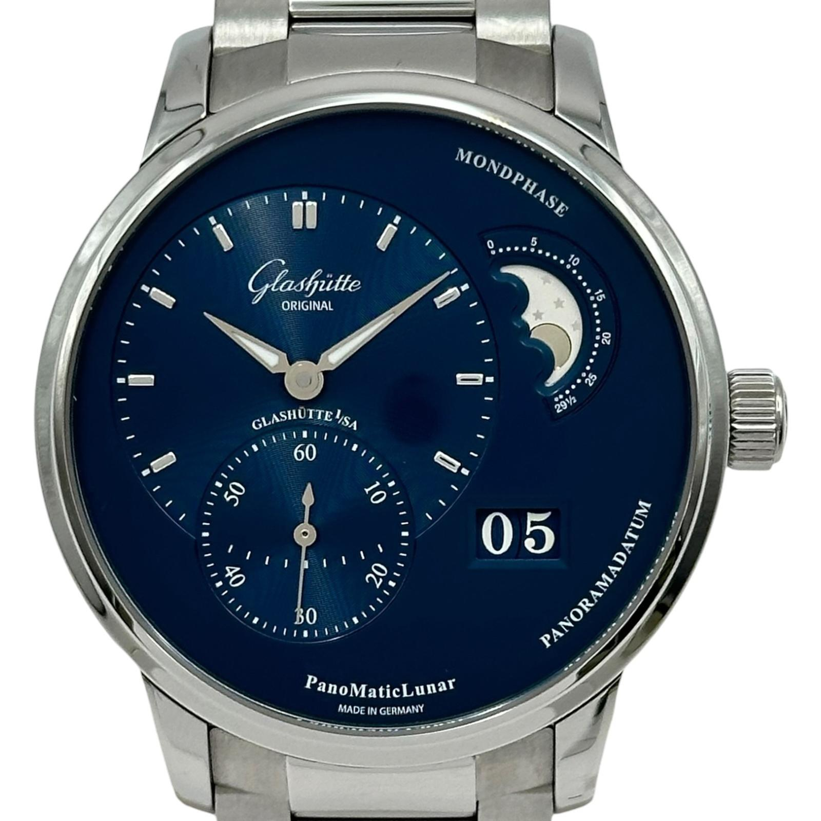 Glashütte Original PanoMaticLunar 1-90-02-46-32-70 | Blue Dial Used (Very good) Men's watch/Unisex Buy in Switzerland