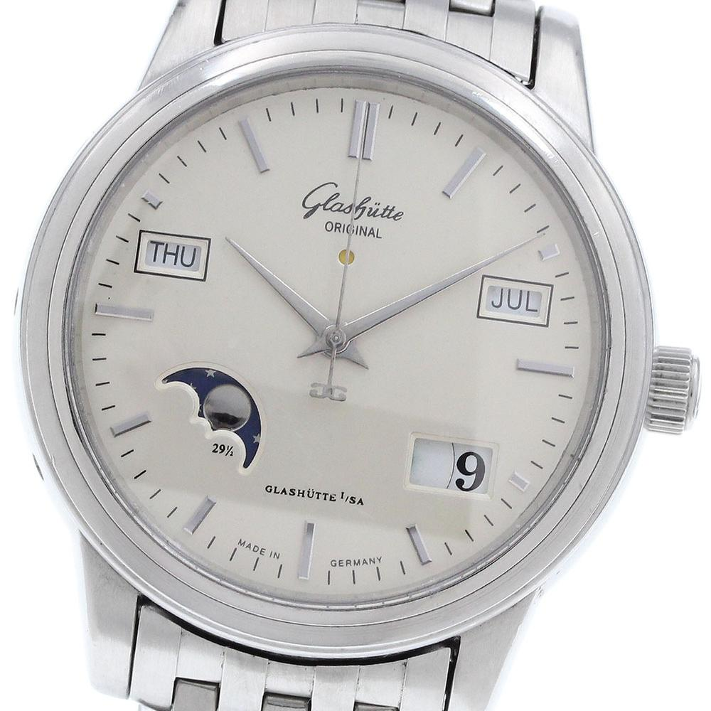 GLASHUTTE ORIGINAL グラスヒュッテ・オリジナル GLASHUTTE ORIGINAL 39-50-02-12-04 セネタ パーペチュアルカレンダー ムーンフェイズ 自動巻き メンズ_970714