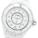 Chanel シャネル CHANEL H1628 J12 白セラミック 12Pダイヤ クォーツ レディース_951697