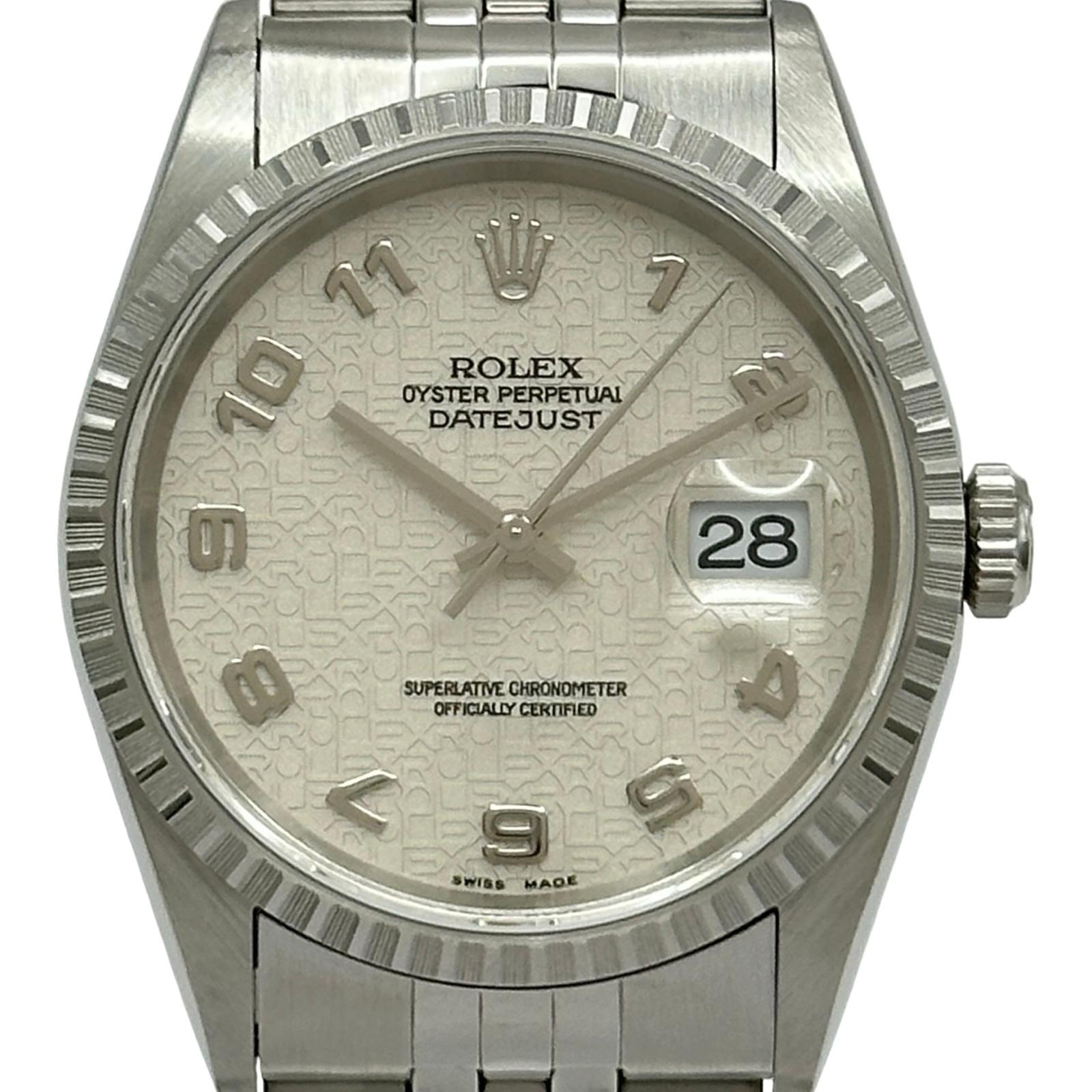 Rolex Datejust 16220 | White Dial Used (Good) Men's watch/Unisex Buy in Switzerland