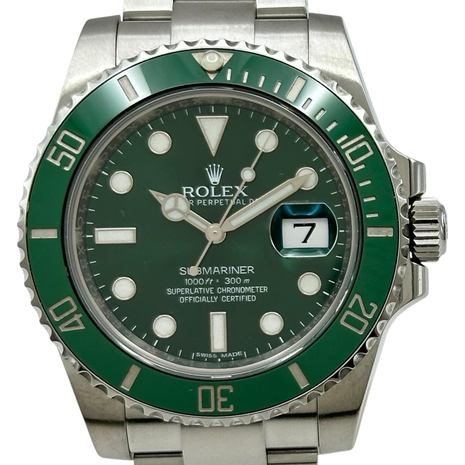 Rolex Submariner Date 116610LV | Green Dial Used (Very good) Men's watch/Unisex Buy in Switzerland