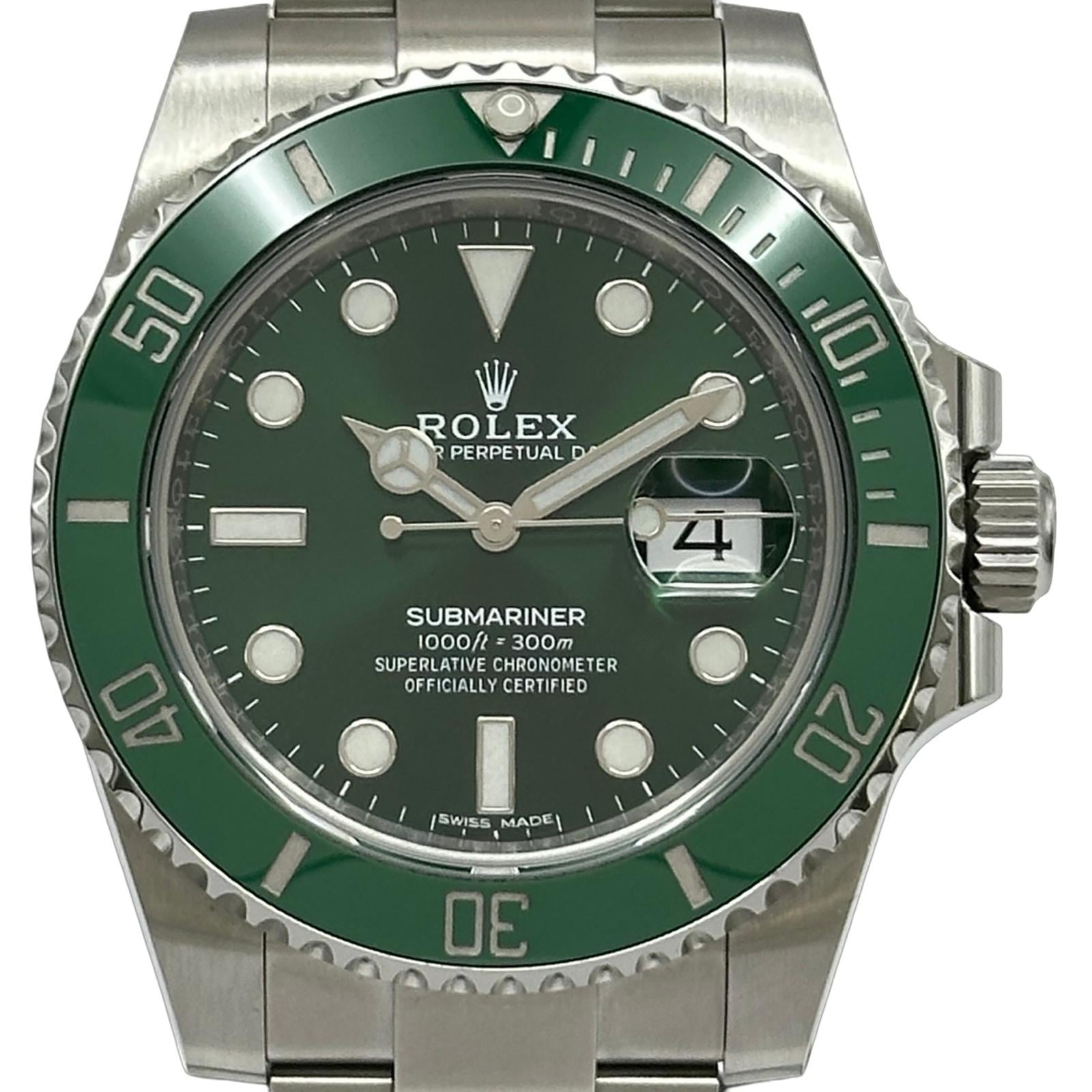 Rolex Submariner Date 116610LV | Green Dial Used (Very good) Men's watch/Unisex Buy in Switzerland