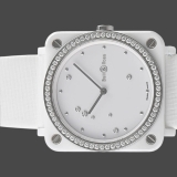 Bell & Ross BR S / Diamonds / Ceramic / 39 mm / Box&Papers / BRS-EW-CE-LGD/SF