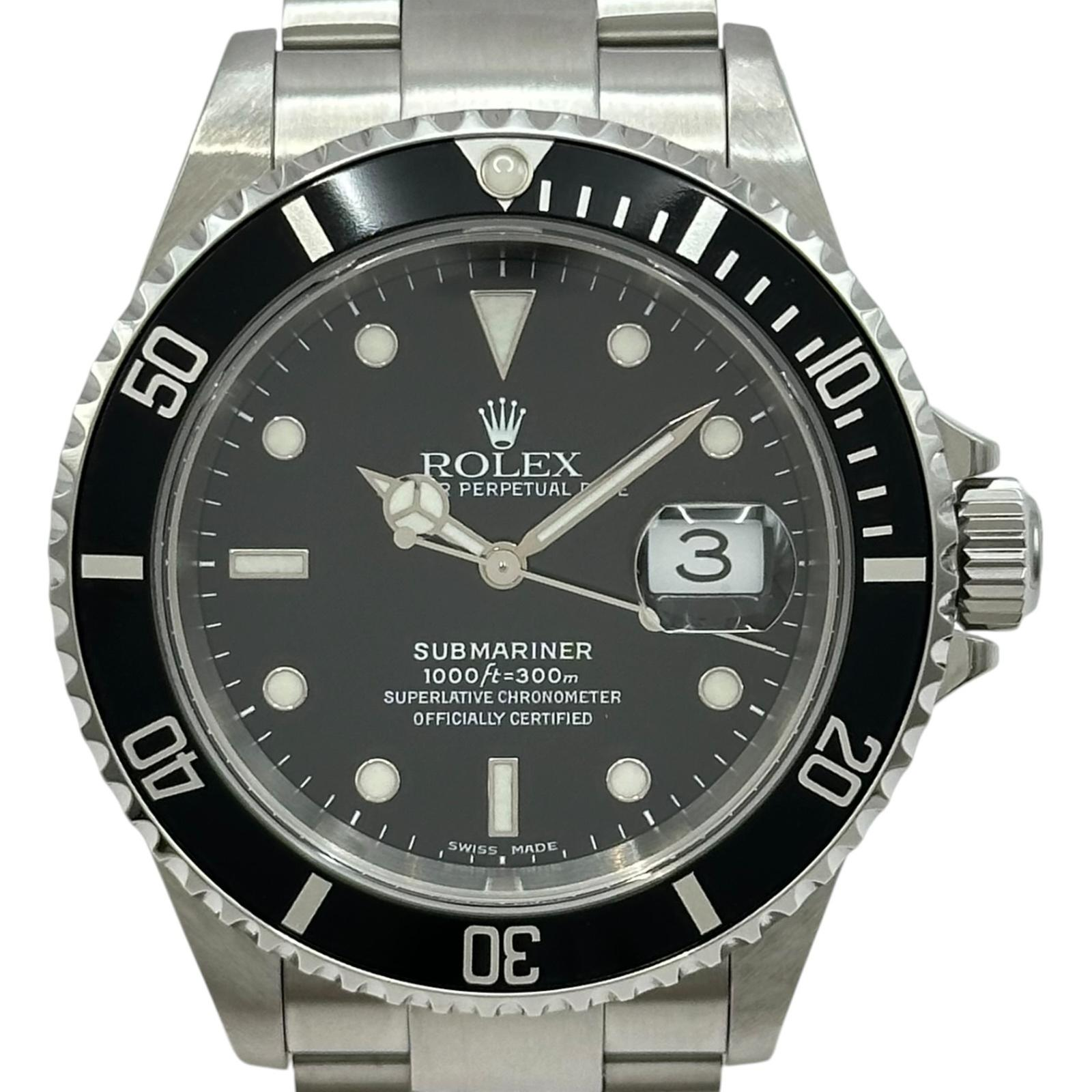Rolex Submariner Date 16610 | Black Dial Used (Good) Men's watch/Unisex Buy in Switzerland