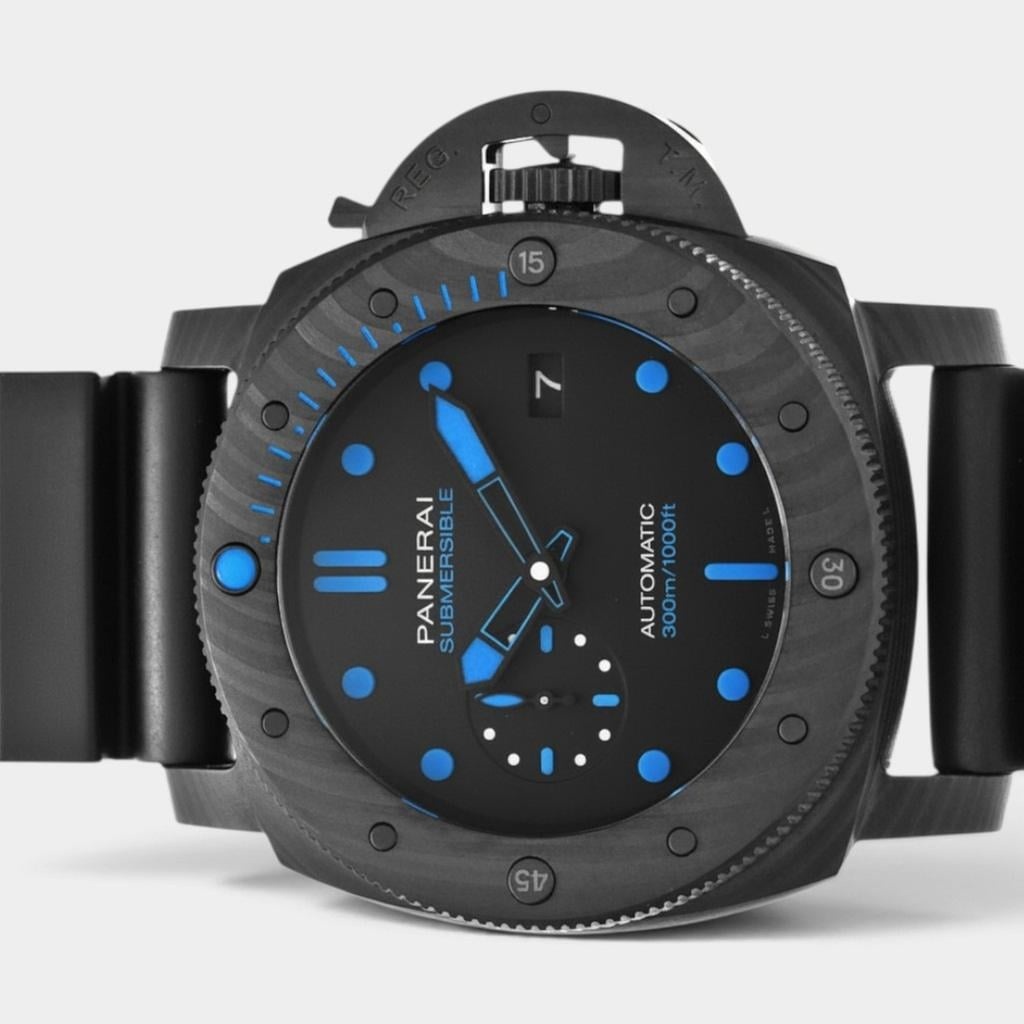 Panerai Submersible Date / Carbotech / Black / 47 mm / Box&Papers / PAM01616