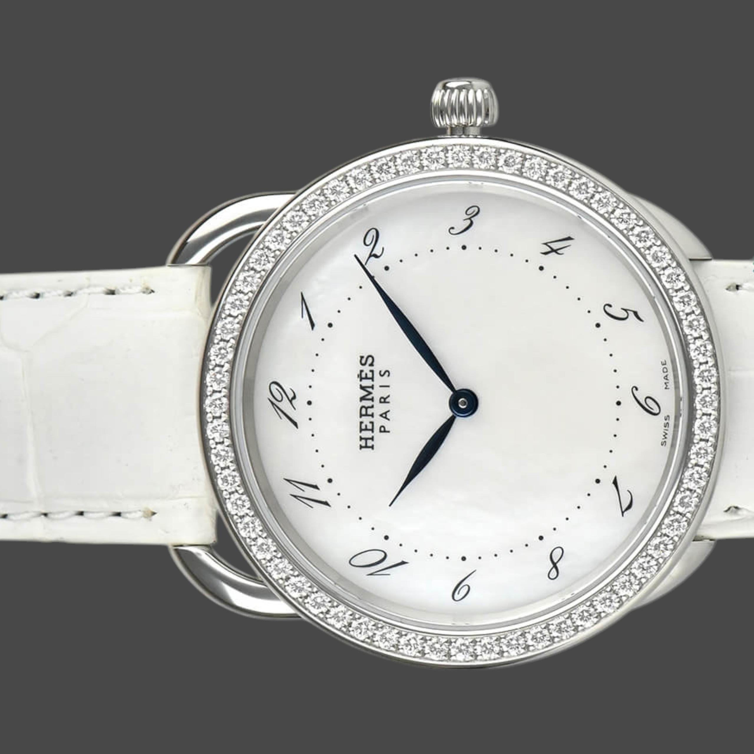 Hermès Arceau AR5.730 | White Dial Used (Very good) Women's watch Buy in Switzerland