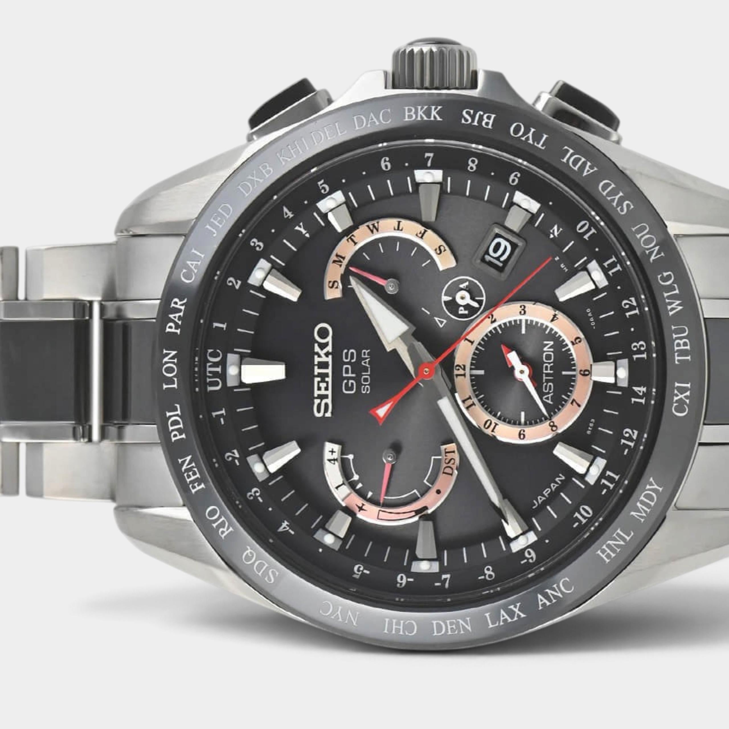 Seiko Astron GPS Solar SBXB041 | Black Dial Used (Very good) Men's watch/Unisex Buy in Switzerland