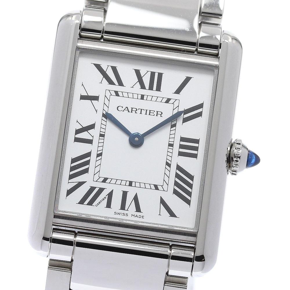 Cartier Tank WSTA0106 | Silver Dial Used (Good) Men's watch/Unisex Buy in Switzerland