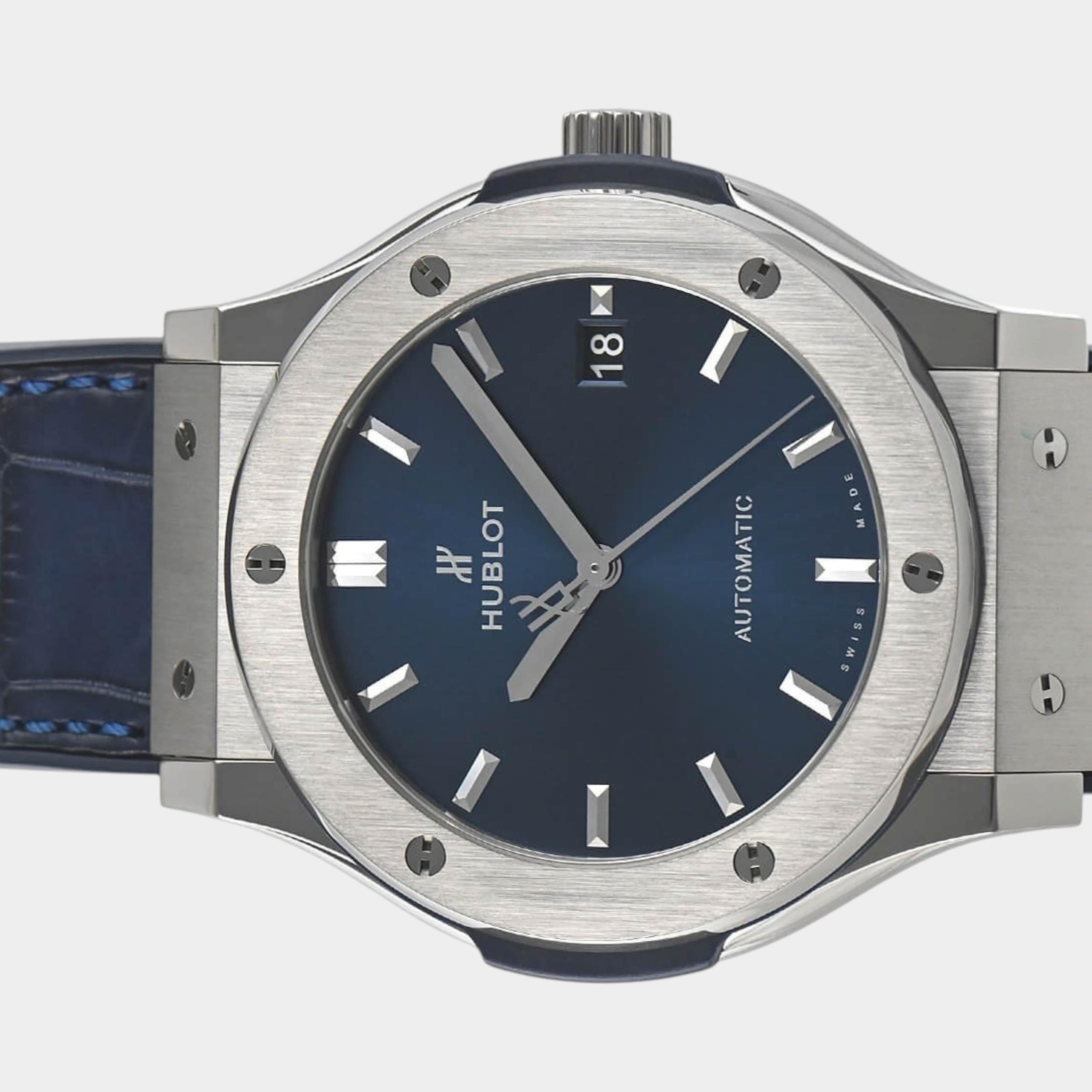 Hublot Classic Fusion 511.NX.7170.LR | Blue Dial Used (Very good) Men's watch/Unisex Buy in Switzerland